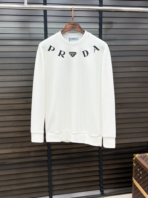 Prada Unisex Air Layer Round Neck Printed Sweatshirt