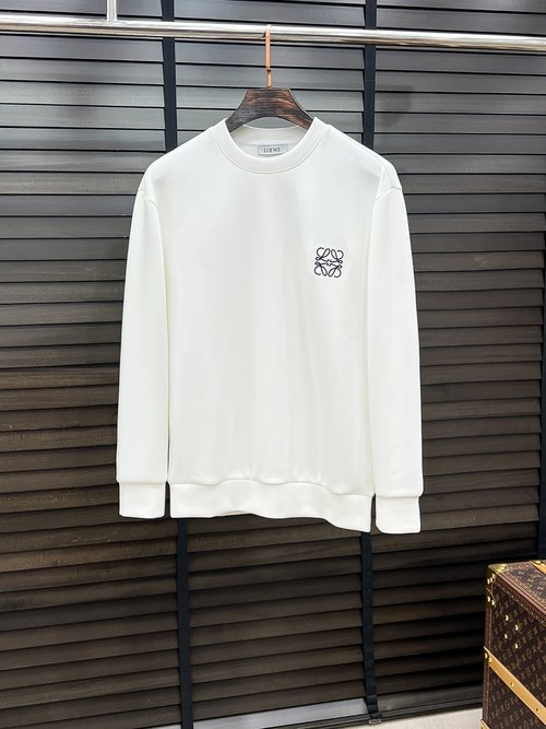 Loewe Air-Layered Pullover Hoodie with Pattern Decoration