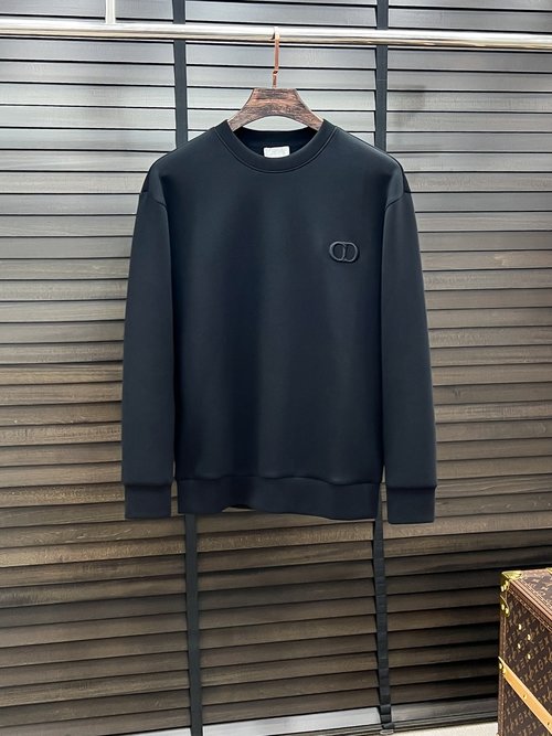 Dior Unisex Round Neck Air Layered Printed Sweatshirt