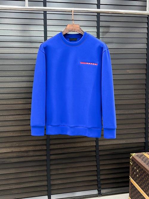 Prada Air Layer Pullover Hoodie with Pattern Decoration