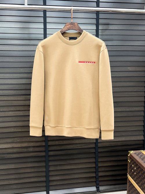 Prada Air Layer Pullover Hoodie with Pattern Decoration