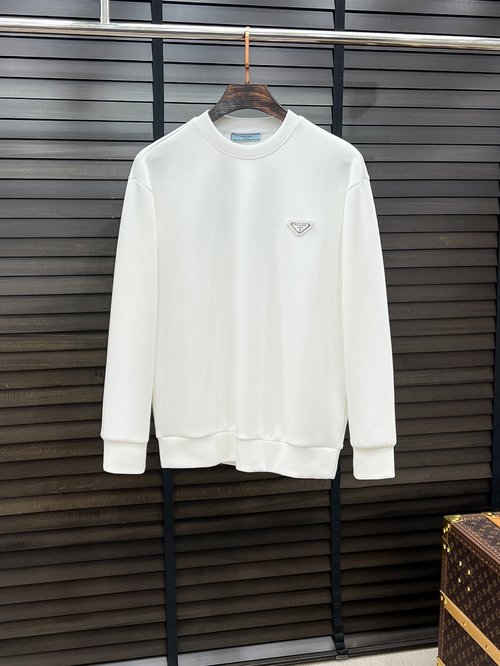 Prada Unisex Air-Layered Round-Neck Printed Sweatshirt