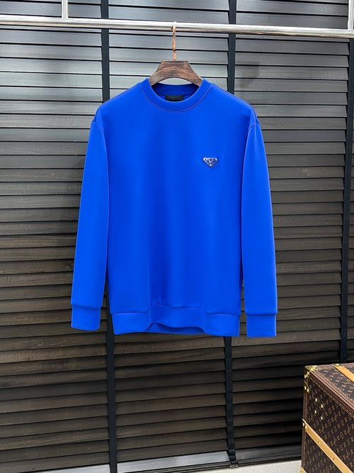 Prada Unisex Air-Layered Round-Neck Printed Sweatshirt