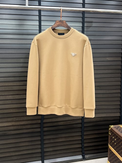 Prada Air Layer Round Neck Printed Sweatshirt