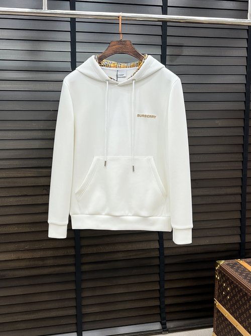 Burberry Unisex Solid Color Printed Pullover Sweatshirt