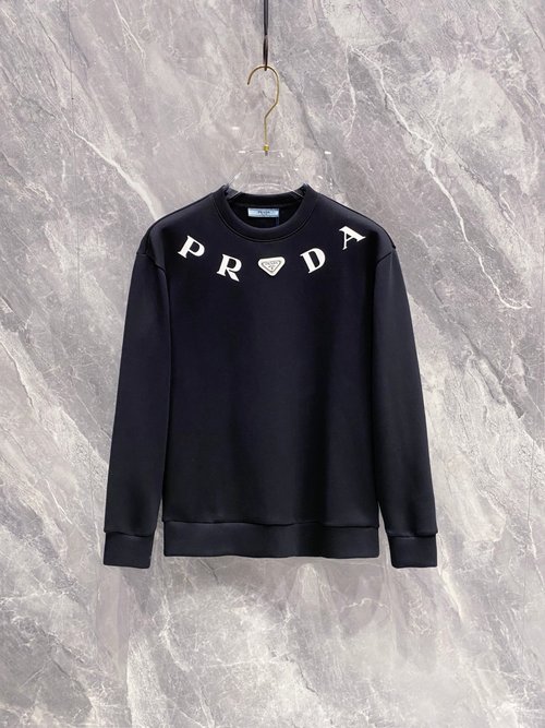 Prada Classic Logo Soft Space Cotton Sweatshirt