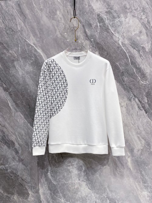 Dior Letter Logo Space Cotton Pullover with New Printing