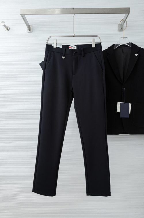 Prada Minimalist Straight-Leg Casual Trousers
