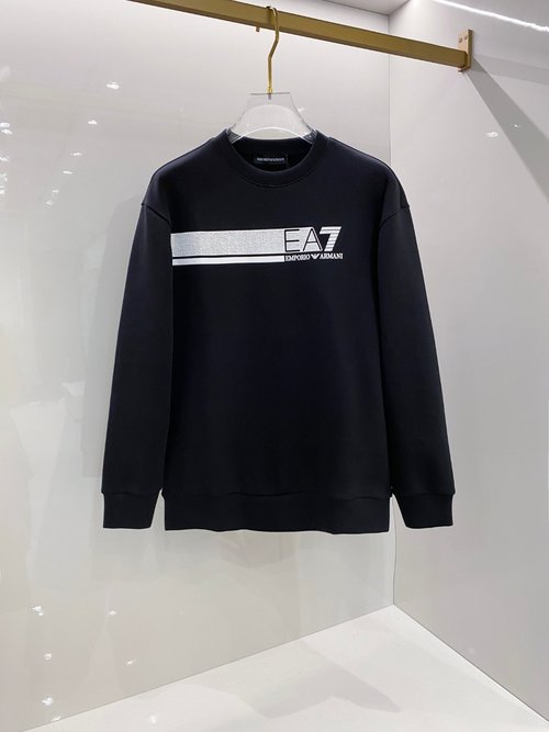 Armani Air-Layered Crew Neck Sweatshirt with Top-Quality Print