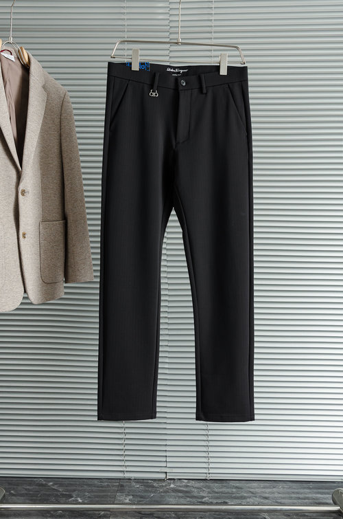 Ferragamo Minimalist Straight-Leg Casual Trousers