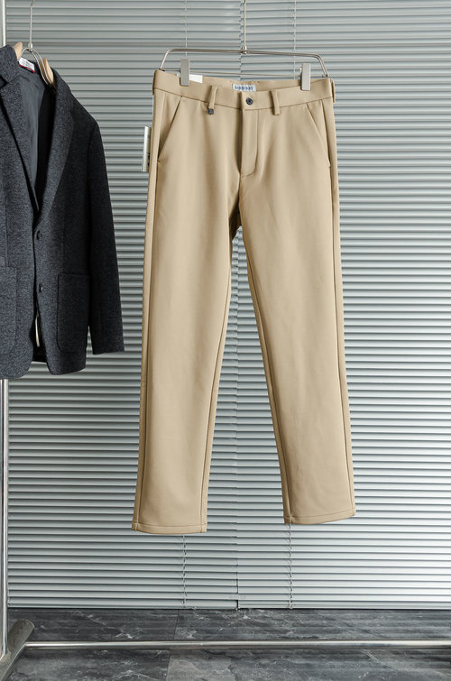 Burberry Minimalist Straight-Leg Casual Dress Pants