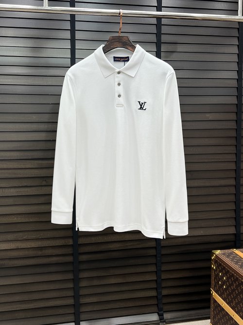 Louis Vuitton Unisex Long-Sleeve Polo with Premium Design