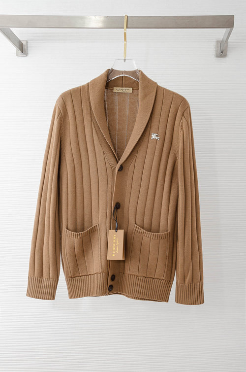 Burberry Luxury Cashmere and Wool Blend Open-Knit Sweater