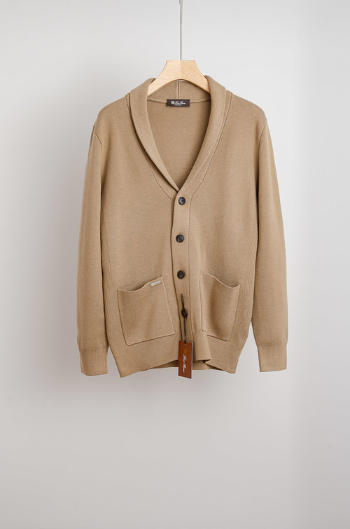 Loro Piana Luxury Cashmere-Wool Blend Open-Front Sweater