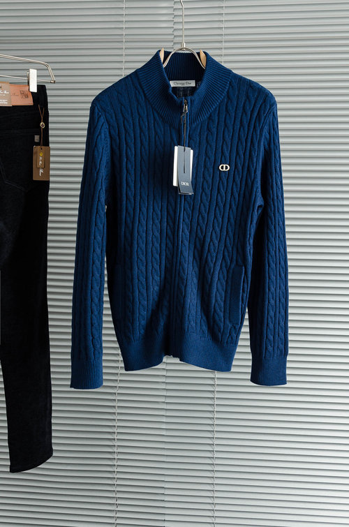 Dior Luxury Cashmere Wool Blend Minimalist Sweater