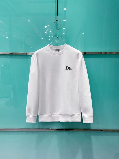 Dior Unisex Round Neck Sweatshirt with Printed Pattern