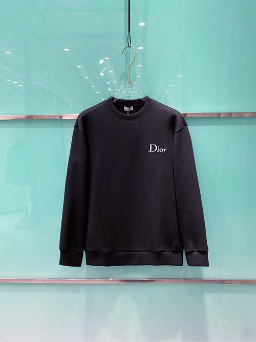 Dior Unisex Round Neck Sweatshirt with Printed Pattern