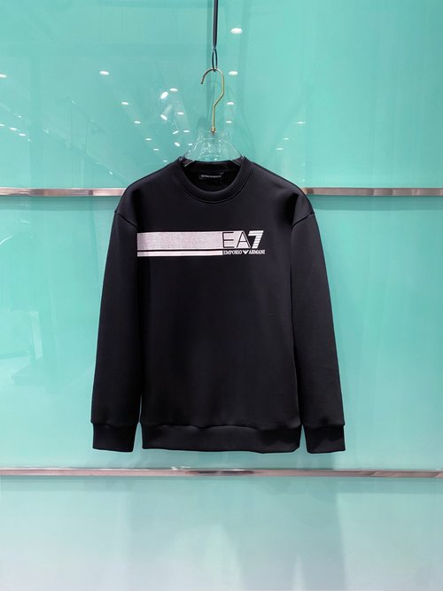 Armani Unisex Round Neck Patterned Sweatshirt