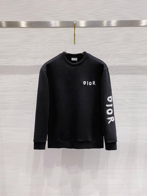 Dior Letter Logo Pullover Space Cotton Sweatshirt