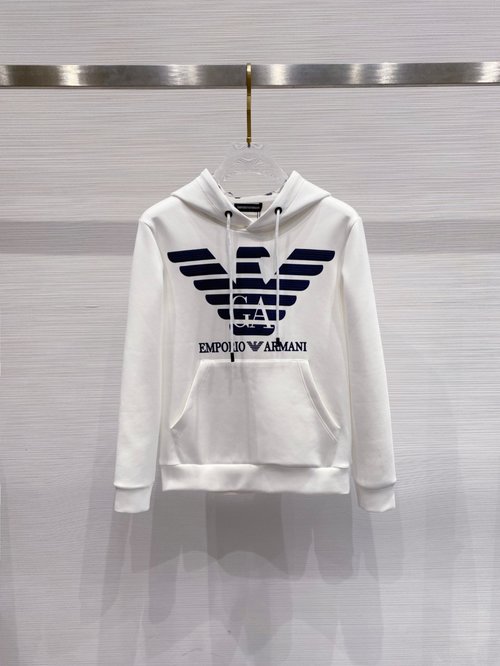 Armani Casual Long-Sleeved Hooded Sweatshirt