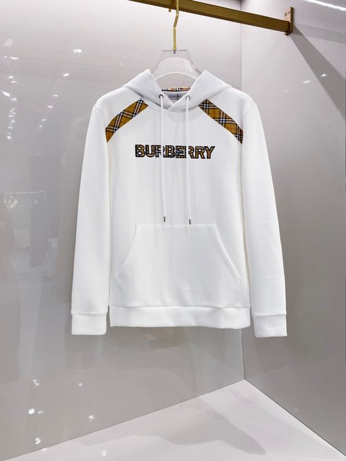 Burberry Fashionable All - cotton Hooded Sweatshirt with Logo