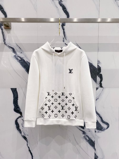 Louis Vuitton Cotton Hoodie with Chic Logo