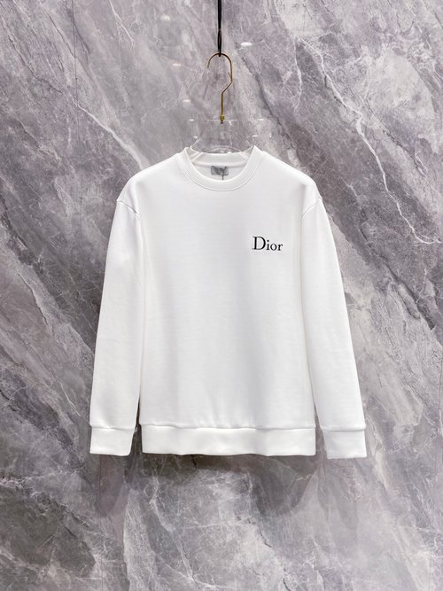 Dior Unisex Round Neck Sweatshirt with Pattern