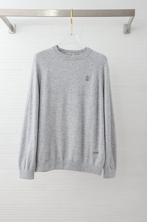 Brunello Cucinelli Comfortable Classic Round - Neck Wool Sweater