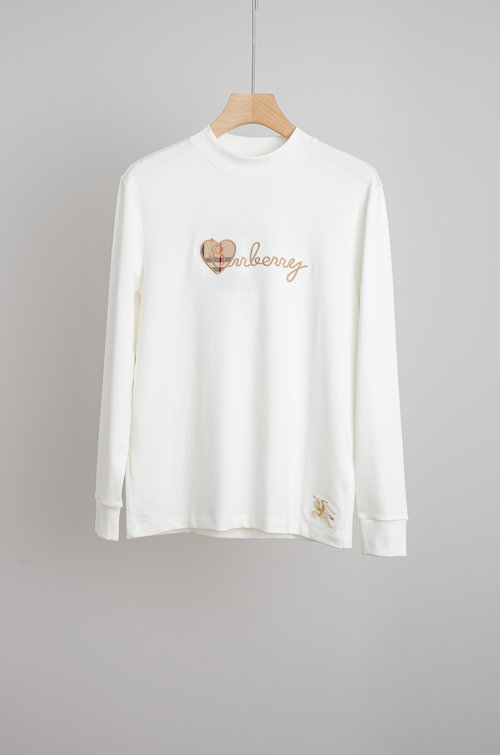 Burberry High-quality Embroidered Long Sleeve T-shirt