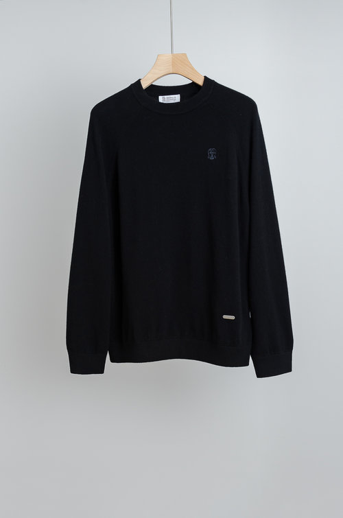 Brunello Cucinelli Classic Round-Neck 100% Wool Sweater