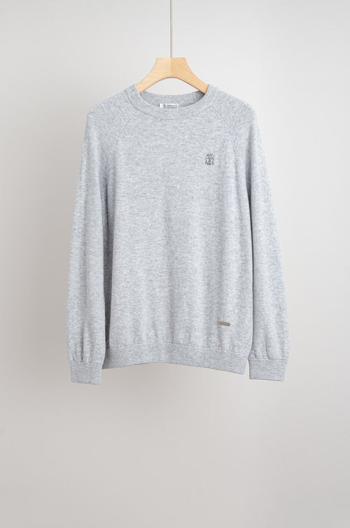 Brunello Cucinelli Classic Round-Neck 100% Wool Sweater