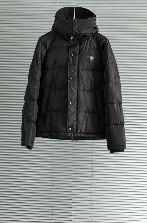 Prada Waterproof and Windproof Down Jacket with High Warmth Retention