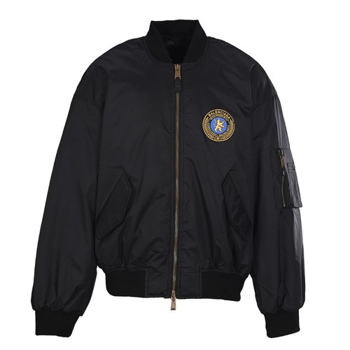Balenciaga Premium Lion Emblem Flight Zip Cotton Jacket