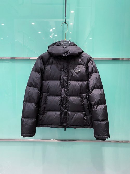 Prada Down Jacket with Detachable Hood and 90% Down Fill