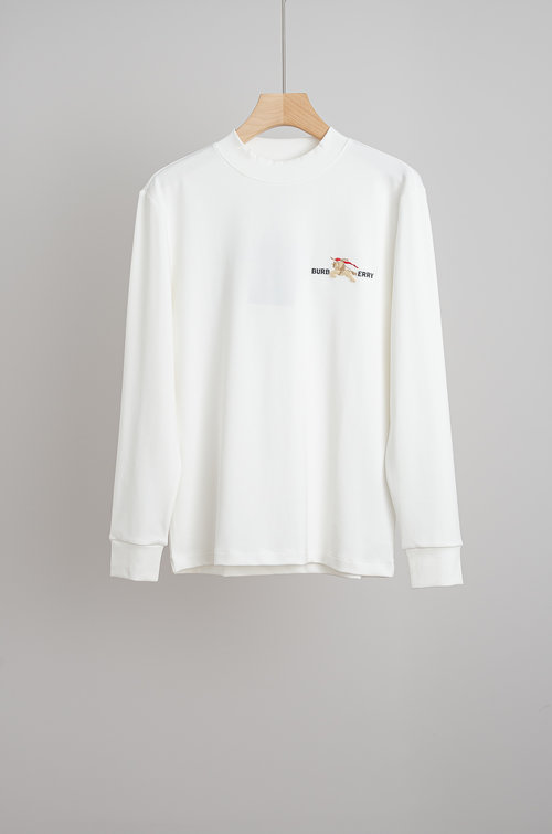Burberry Versatile Long-Sleeve Embroidered T-Shirt