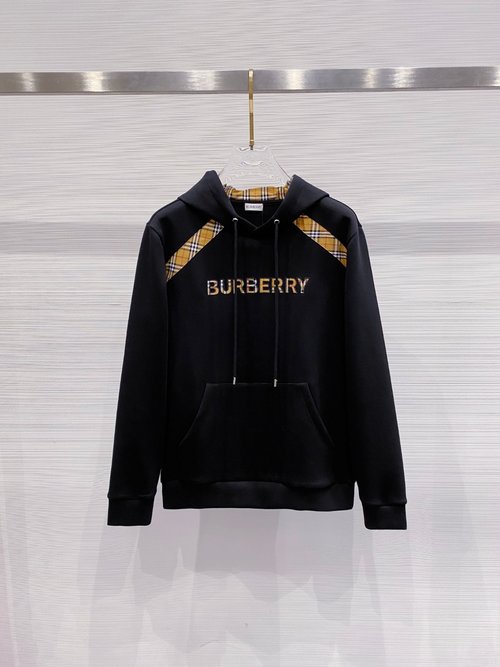Burberry Stylish Hooded Sweatshirt Featuring Distinctive Logo Pattern