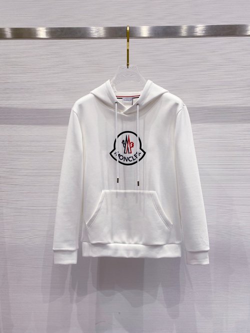 Moncler Stylish Unisex Hoodie with Logo, Premium Cotton