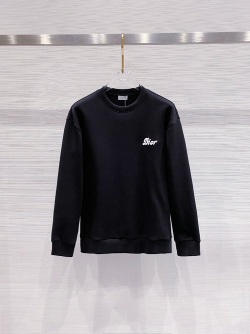 Dior Letter Logo Pullover Space Cotton Sweatshirt