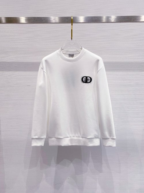 Dior Letter Logo Pullover Space Cotton Sweatshirt