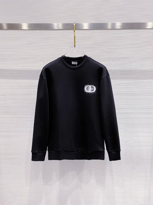Dior Letter Logo Pullover Space Cotton Sweatshirt