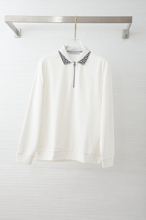 Ferragamo Comfortable and Versatile Fleece Long-Sleeve T-Shirt