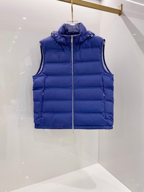 Brunello Cucinelli Detachable Hood BC Down Vest with High Quality