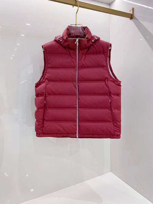 Brunello Cucinelli Detachable Hood BC Down Vest with High Quality