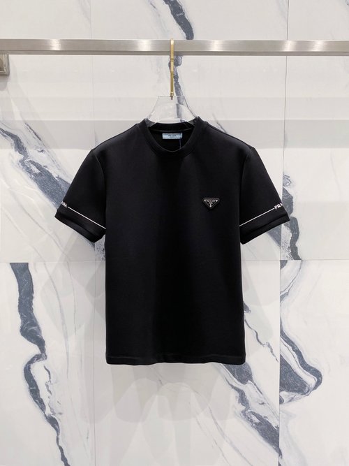 Prada Stylish Round - neck Short - sleeved Top for Comfort