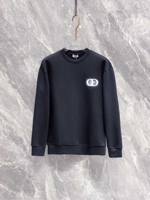 Dior Letter Logo Pullover Space Cotton Sweatshirt, Comfortable