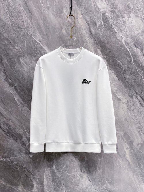 Dior Letter Logo Pullover Space Cotton Sweatshirt