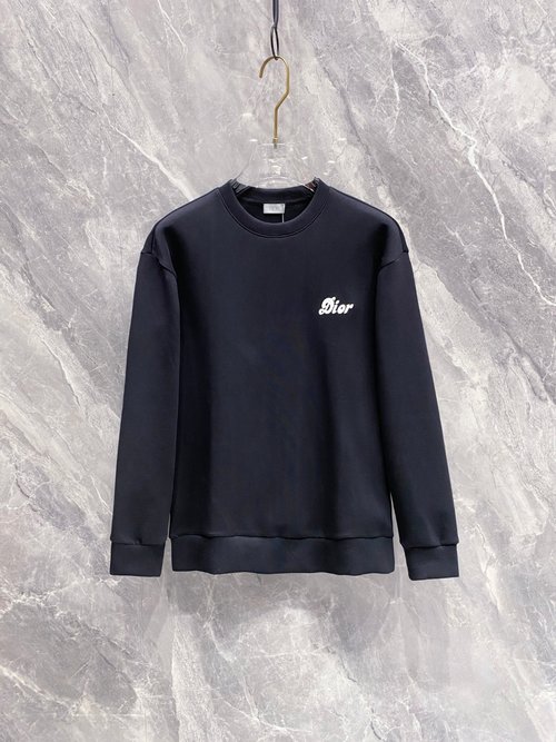 Dior Letter Logo Pullover Space Cotton Sweatshirt