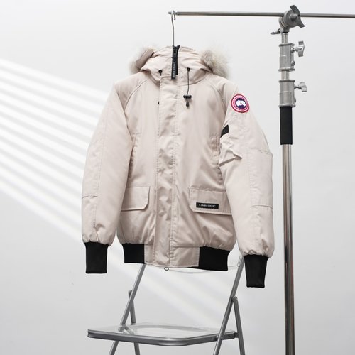 Canada Goose Pilot Hooded Down Jacket in Beige