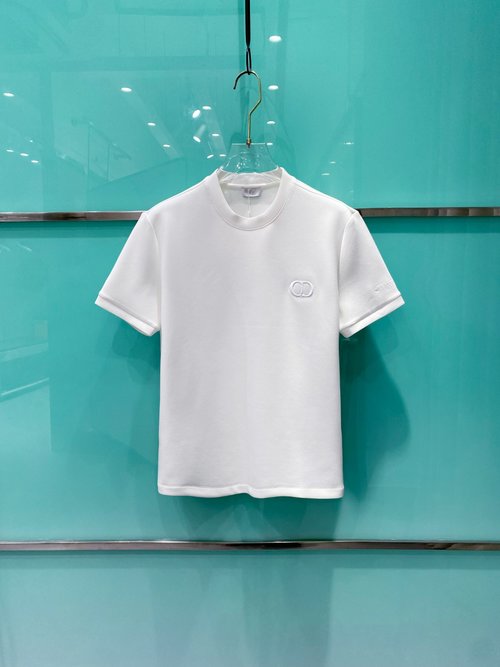 Dior Space Cotton T-Shirt with Embroidered Logo