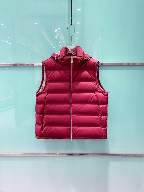 Brunello Cucinelli Detachable-hat Down Vest with Original Materials